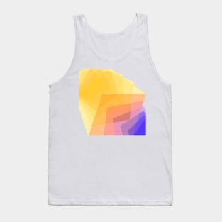 Geometric pattern yellow purple modern Tank Top